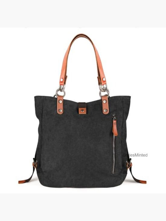 Canvas Tote Handbag Shoulder Bag Convertible Backpack Travel Work Purse
